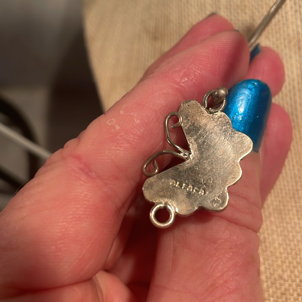 Vintage Mexican Alpaca silver butterfly bracelet - Picture 7 of 8